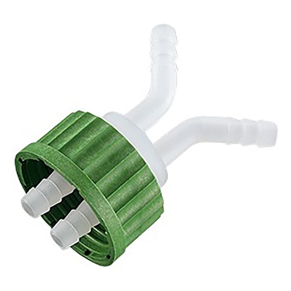 アイシス ねじ口瓶用キャップ(軟質チューブ用・GL45用)　2ポート　BL80048 1個（ご注文単位1個）【直送品】