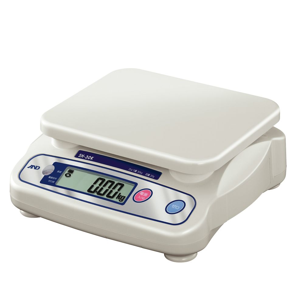 エー・アンド・デイ デジタルはかり SHシリーズ ひょう量:30kg 最小表示:0.02kg SH-30K 1台(ご注文単位1台)【直送品】