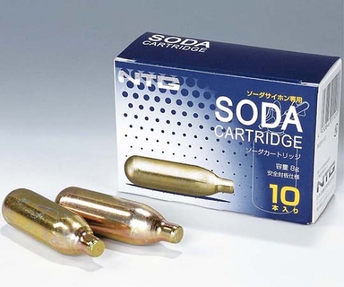 日本炭酸瓦斯 ソーダサイフォン用炭酸ガスカートリッジ 10本入 1861700 1組※軽(ご注文単位1組)【直送品】