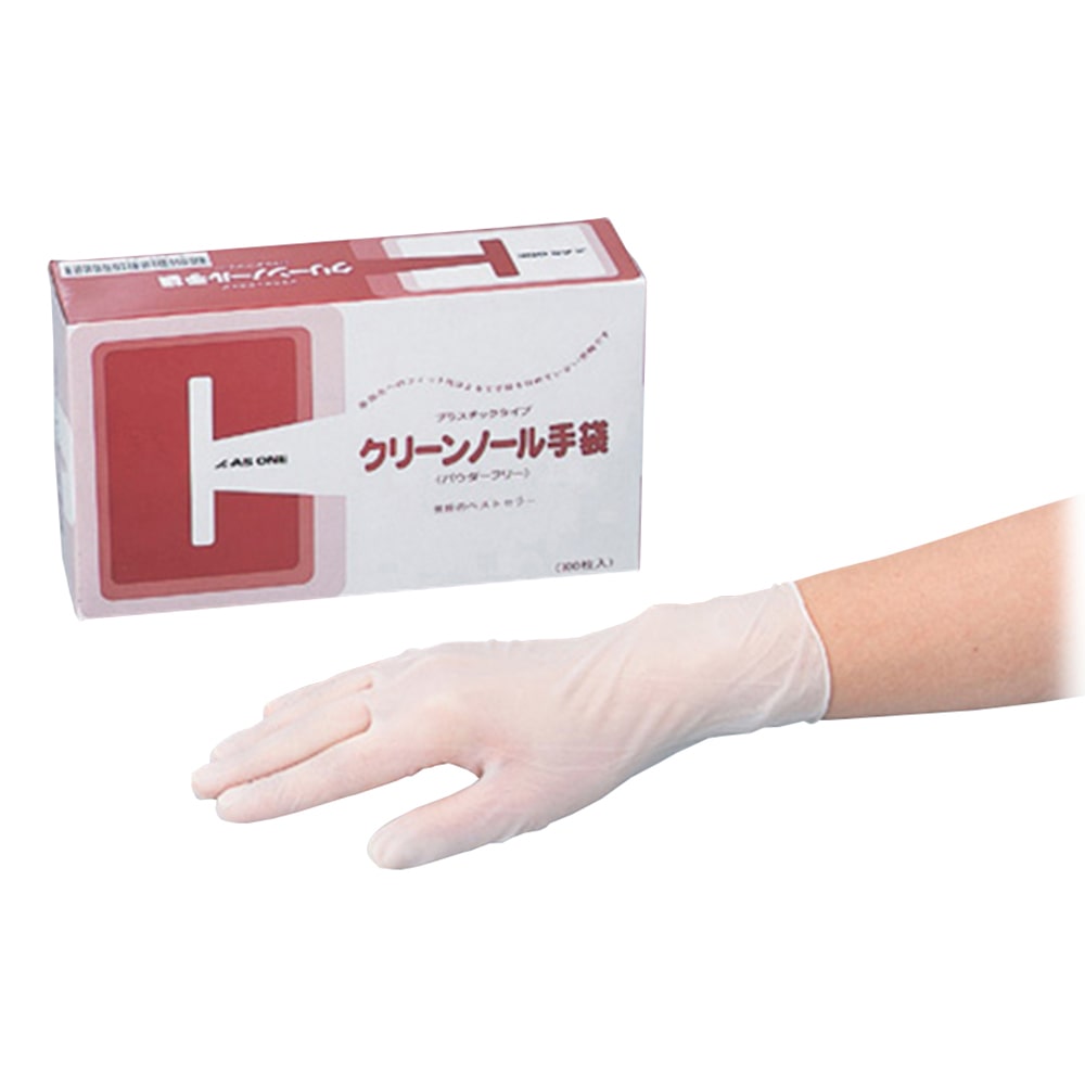 アズワン クリーンノール手袋 PVC パウダーフリー M 100枚入 1箱(ご注文単位1箱)【直送品】