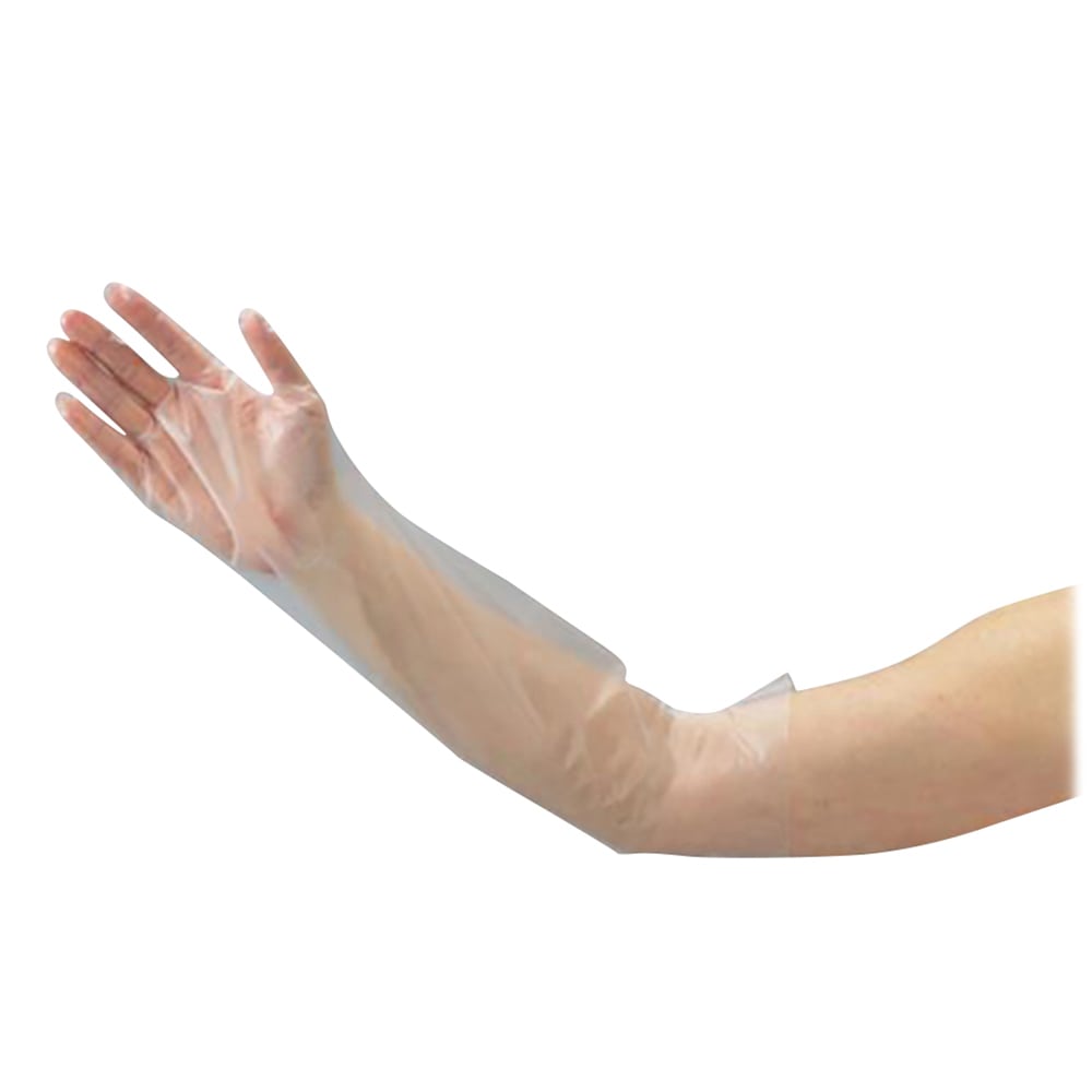 アズワン ポリエチレンロング手袋(ひじピタ) 100枚入 M 1箱(ご注文単位1箱)【直送品】