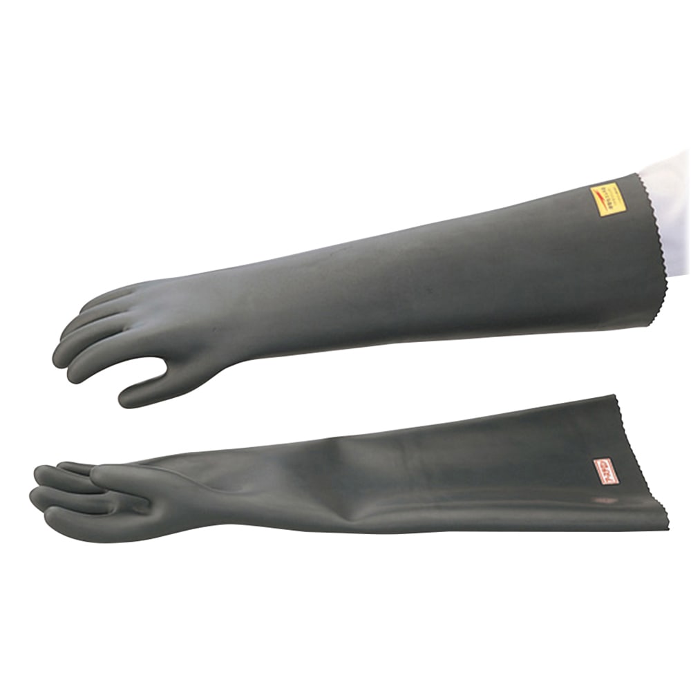 ハナキゴム 静電気用手袋 黒 アーステロン長 GC-8 1双(ご注文単位1双)【直送品】