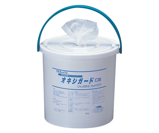 クラレクラフレックス オキシガード　業務用対物除菌ウェットワイパー　ジャンボボトルタイプ詰め替え用　300枚入　C-38R 1個（ご注文単位1個）【直送品】