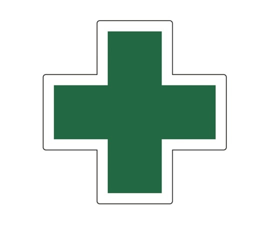 日本緑十字社 ヘルメット用ステッカー 34mm角十字 1組(5枚入) 233131 1組(ご注文単位1組)【直送品】