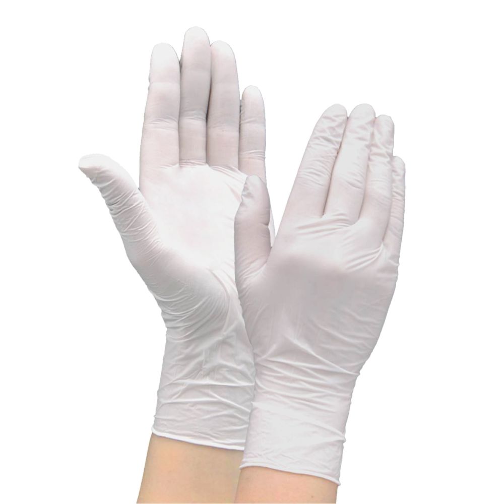 竹虎 タケトラ ニトリル手袋 ホワイト M 200枚入 075813 1箱(ご注文単位1箱)【直送品】