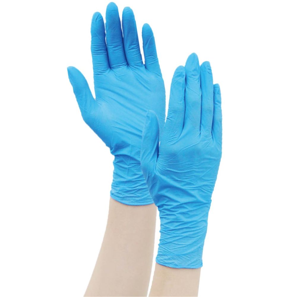 竹虎 タケトラ ニトリル手袋 ブルー SS 200枚入 075851 1箱(ご注文単位1箱)【直送品】