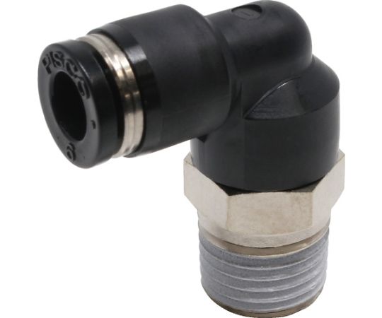 ピスコ チューブフィッティング エルボ 適合外径6mm 接続口径R1/4 PL6-02 1個(ご注文単位1個)【直送品】