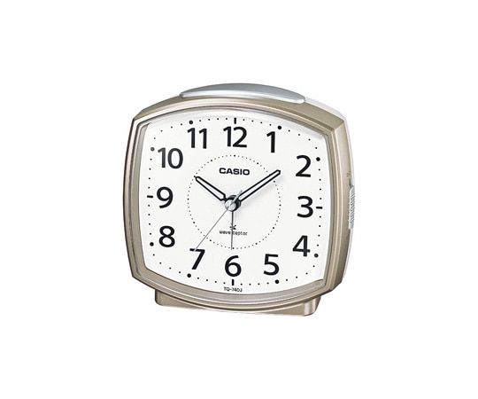 カシオ 電波・ベル音アラームクロック (シャンパンゴールド) TQ-740J-9JF 1個(ご注文単位1個)【直送品】