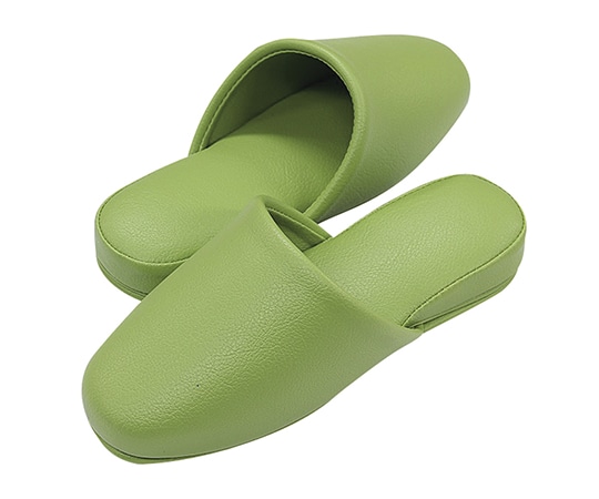 ストロング スリッパ(抗菌カラーテンダー・6足入) 前閉じ グリーン 1袋(ご注文単位1袋)【直送品】