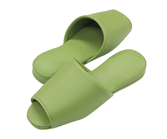 アズワン スリッパ(抗菌カラーテンダー) 前開きタイプ グリーン 1足(ご注文単位1足)【直送品】