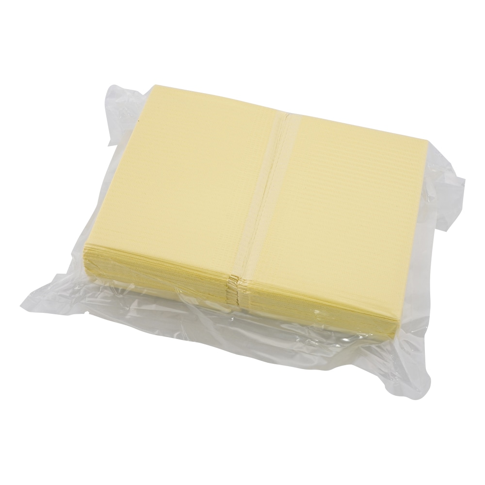 アズワン 紙エプロン(3層片面防水・エンボス加工タイプ) 500枚入 イエロー 66263 1箱(ご注文単位1箱)【直送品】