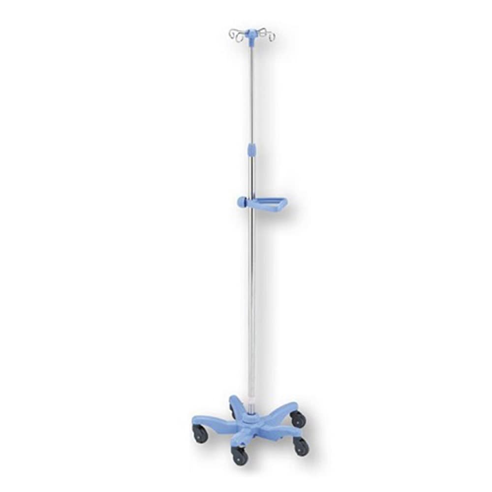 ナビス(アズワン) JUSTイルリガートルスタンド(ダンパー・ハンドル付き) ブルー フック4本 JIV-4 1個(ご注文単位1個)【直送品】