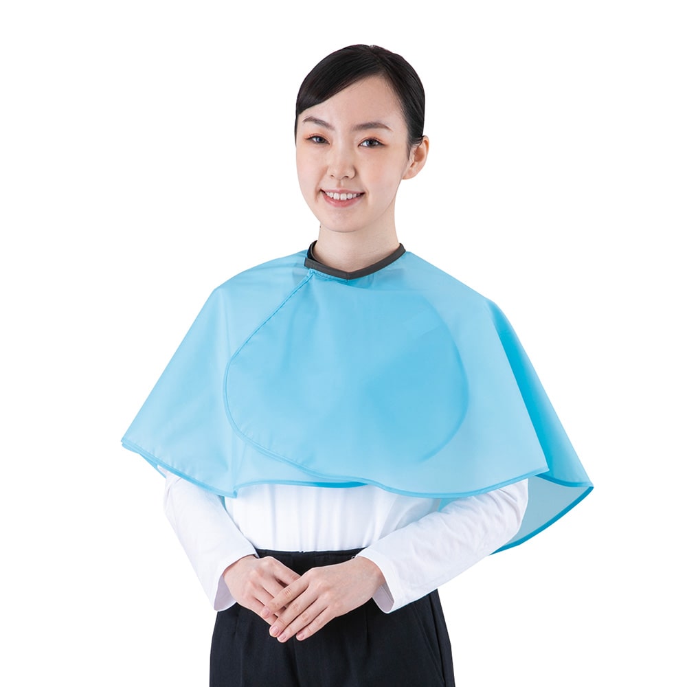 アズワン 丸ケープ「リツロン」ライトブルー 3703 1枚(ご注文単位1枚)【直送品】