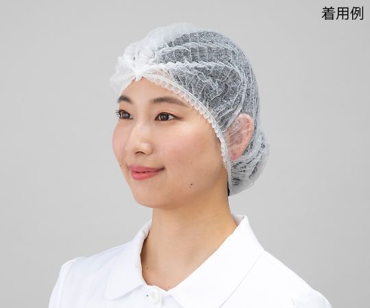 フィフティ・ヴィジョナリー 不織布ディスポキャップ 白 フリーサイズ 100枚入　D11-0170A 1袋（ご注文単位1袋）【直送品】