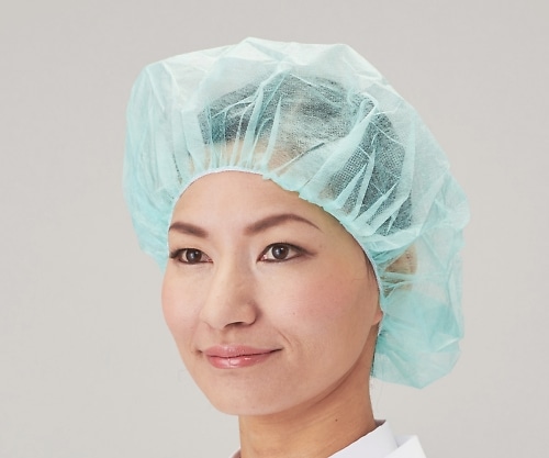 アズワン メディカルキャップ グリーン 1箱（100枚入）　PP-21G 1箱（ご注文単位1箱）【直送品】