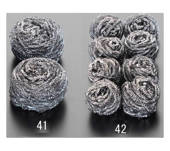 エスコ 60x 70mm ステンレスたわし(2個) EA928AG-41 1パック(ご注文単位1パック)【直送品】