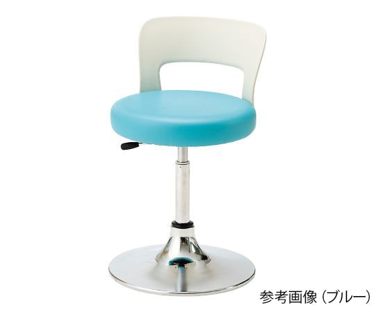 東洋事務器工業 メディカルソフトスツール 背付き ブルー CA-14BL-Z 1個(ご注文単位1個)【直送品】