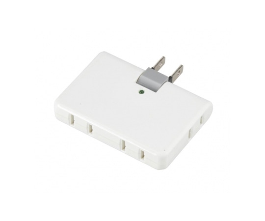 ヤザワコーポレーション 強力雷ガード付4個口 コーナータップ ホワイト Y02HCK400WH 1個(ご注文単位1個)【直送品】
