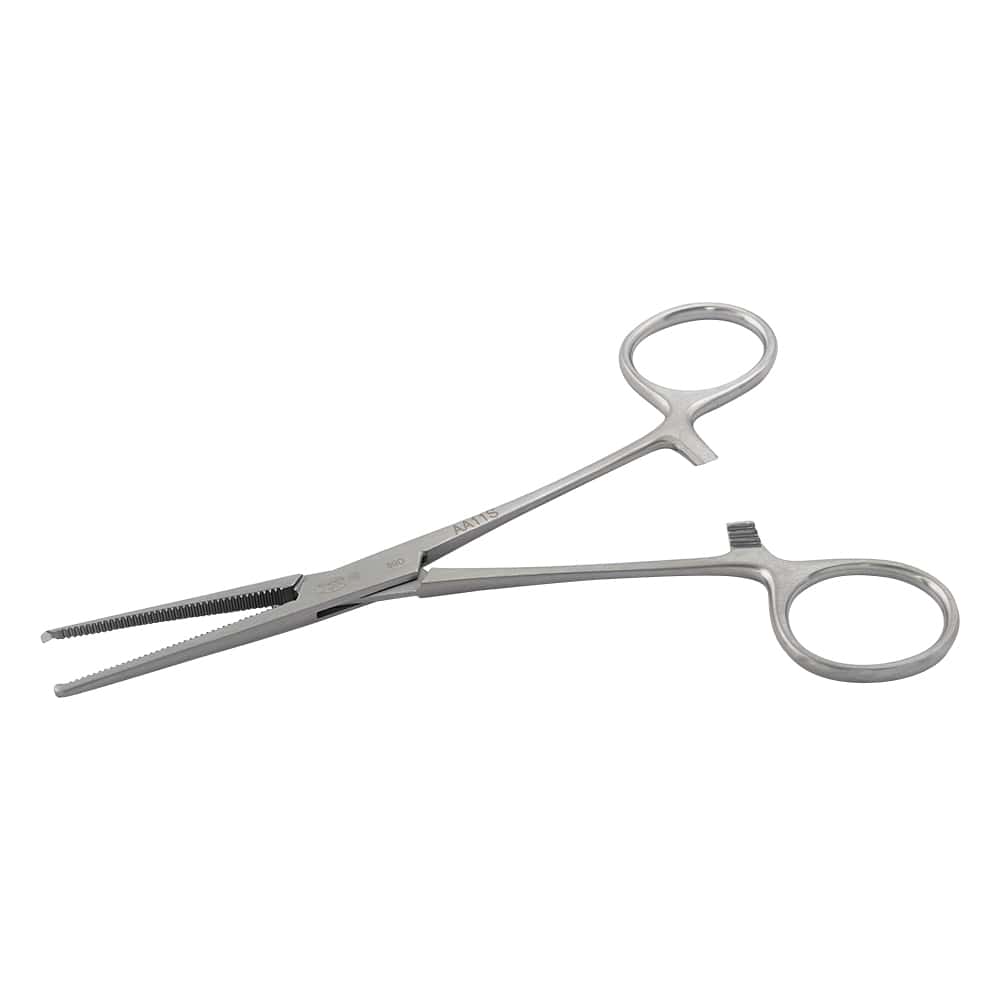 YDM 止血鉗子(コッフェル) 直 有鈎 140mm AA-11S 1本(ご注文単位1本)【直送品】