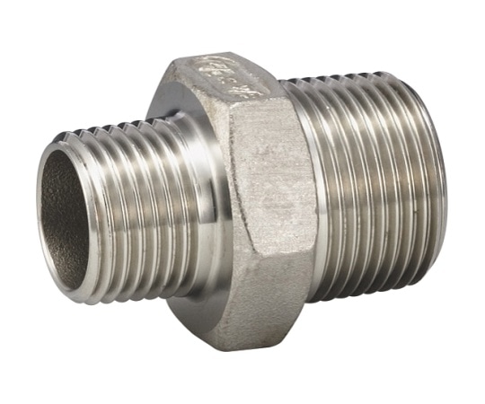 フローバル ステンレス製ねじ込み異径ニップル 3/8×1/4　VRN-0302 1個（ご注文単位1個）【直送品】