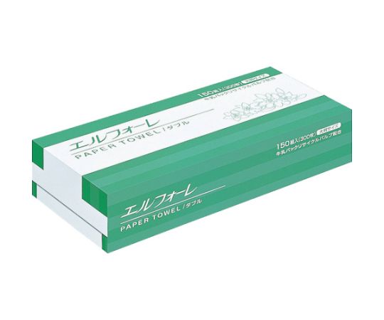 イービーエス エルフォーレ ペーパータオルダブル 150組(大判) 25パック入 623041 1ケース(ご注文単位1ケース)【直送品】