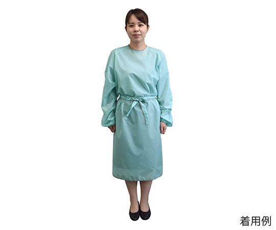 特殊衣料 洗える防護ガウン ミントグリーン M-L 1200 1枚(ご注文単位1枚)【直送品】