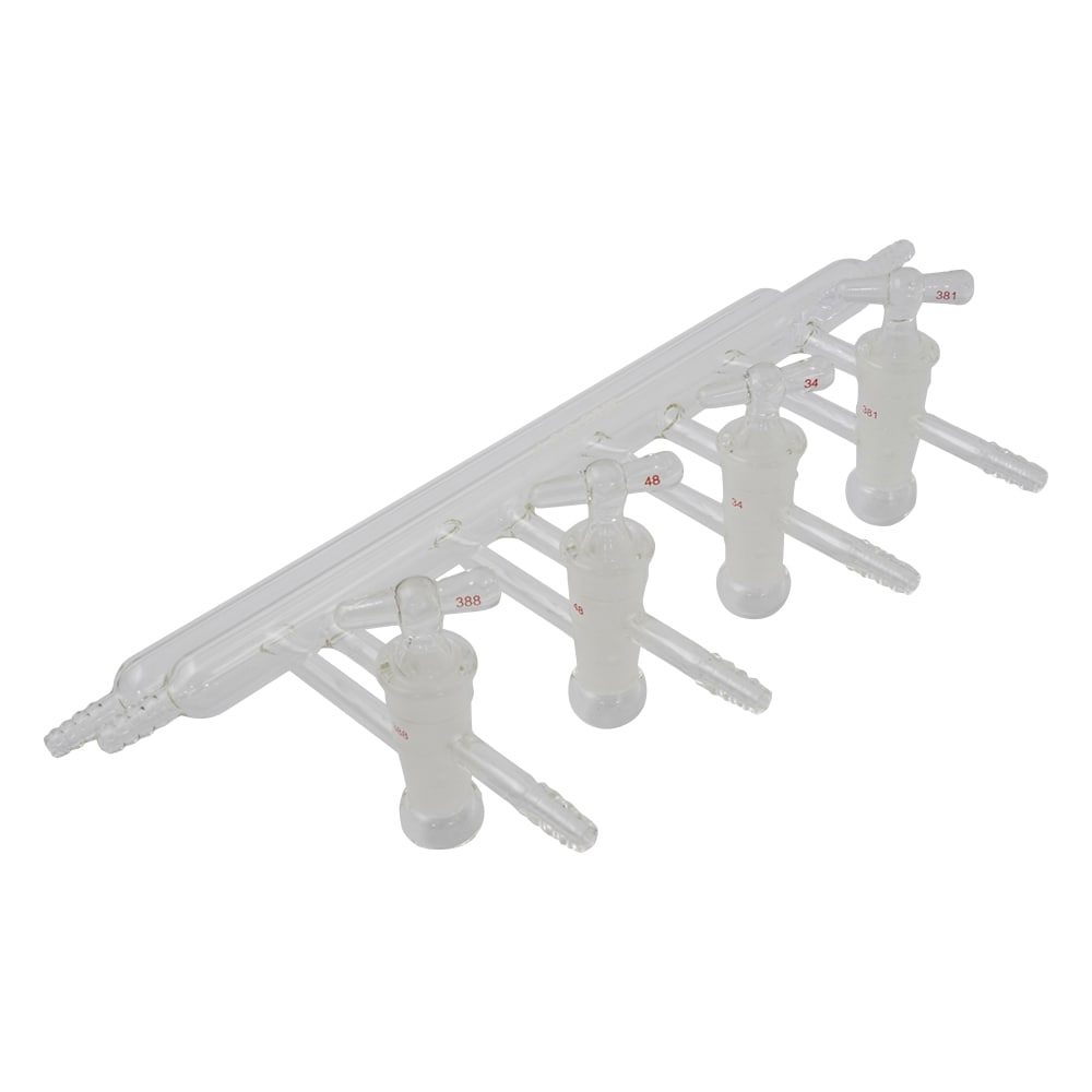 アズワン 真空マニホールド(ガス置換用) 380×100×160mm VMF04 1個(ご注文単位1個)【直送品】