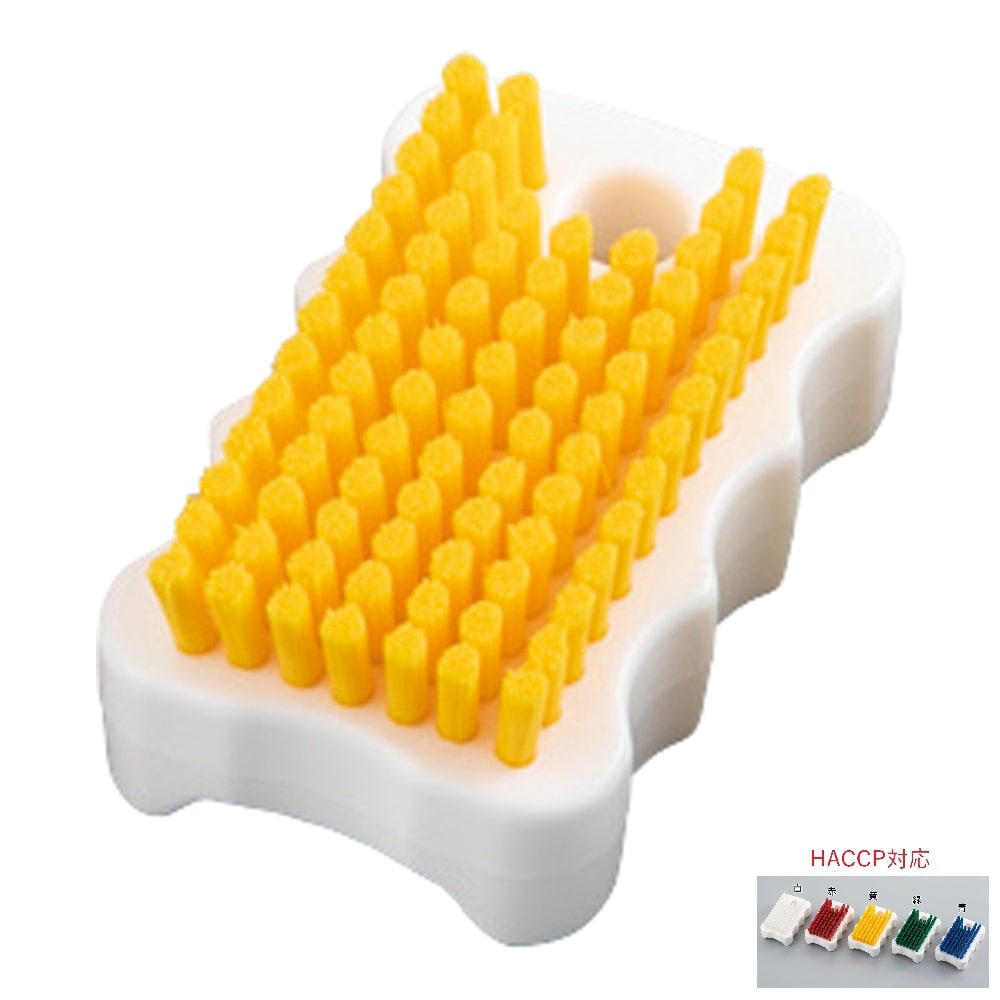 アズワン ハンドブラシ（ミニ・PBT毛）黄　HNDM-Y 1個（ご注文単位1個）【直送品】