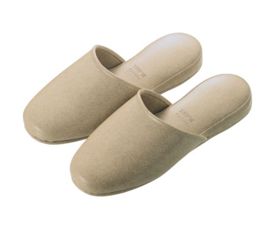 トラスコ中山 かぶりプラットスリッパ ベージュ V-2002 1足(ご注文単位1足)【直送品】
