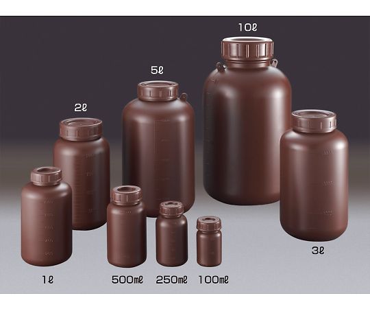 サンプラテック PE広口遮光瓶 250mL 02911 1本(ご注文単位1本)【直送品】