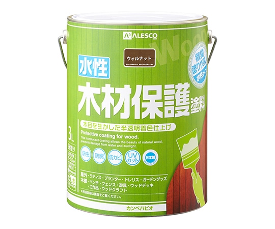 カンペハピオ(KANSAI) 水性木材保護塗料 ウォルナット 3L 647653571030 1個(ご注文単位1個)【直送品】