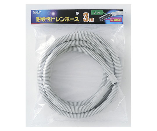 ELPA 耐候性ドレンホース 3m DHQ-1403 1個(ご注文単位1個)【直送品】