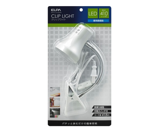 ELPA LEDクリップライト SPOT-LL101D(PW) 1個(ご注文単位1個)【直送品】
