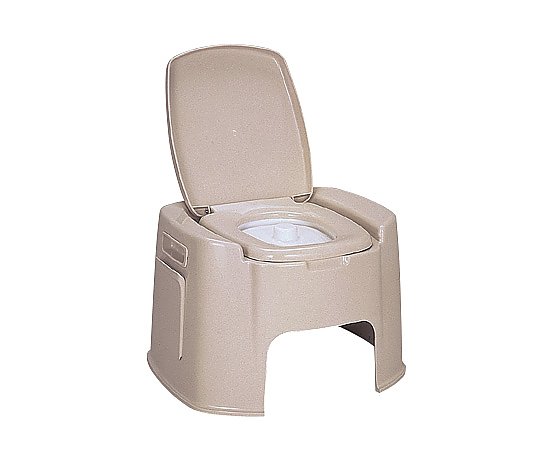 新輝合成 ポータブルトイレ (570×520×380(360)mm) DX型 1台(ご注文単位1台)【直送品】