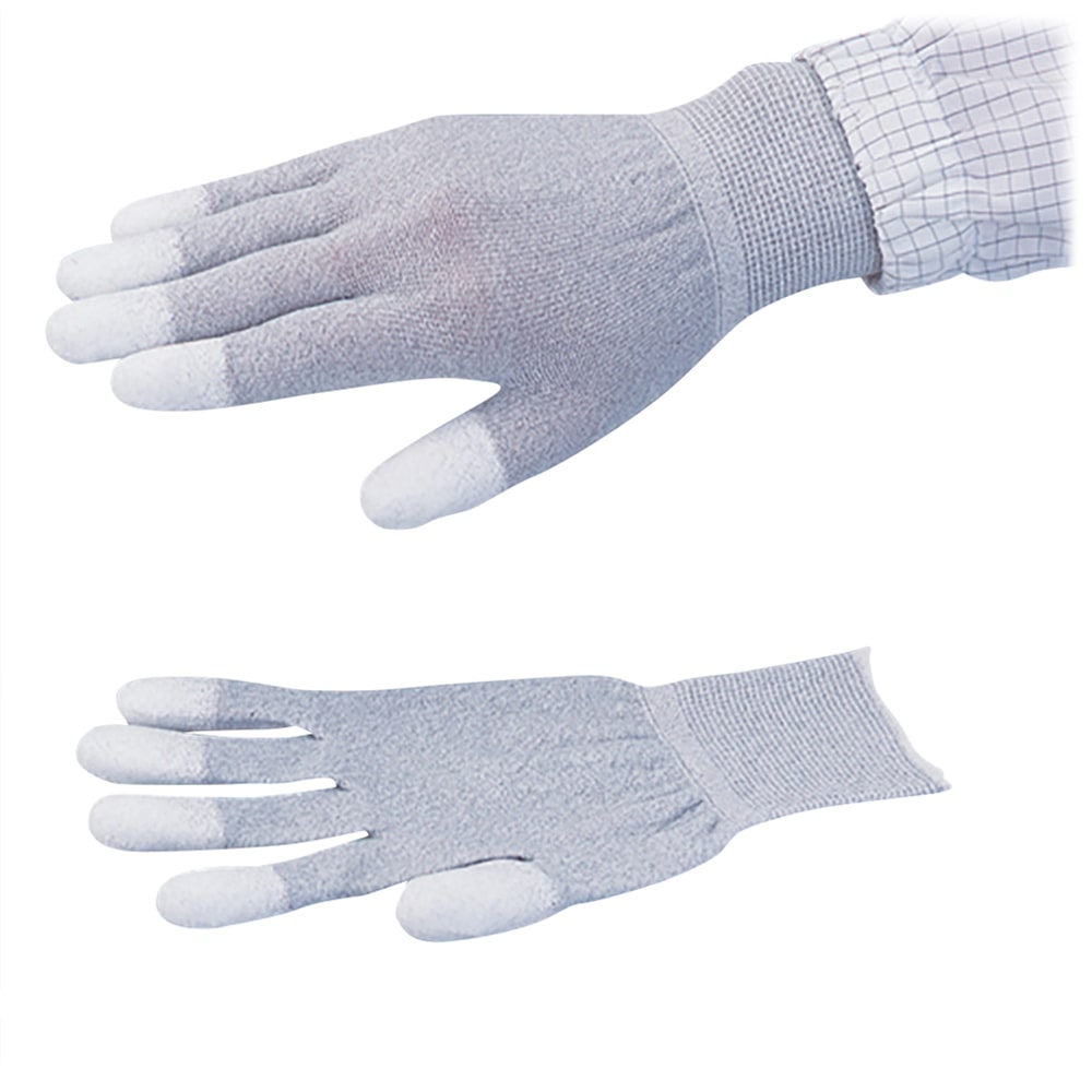 アズワン PUコート導電手袋(指先コート) 5双入 L 1袋(ご注文単位1袋)【直送品】