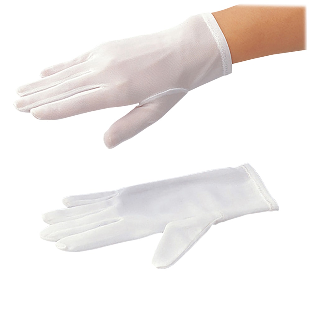 アズワン 品質管理手袋（ナイロンハーフ）　M　10双入　 1袋（ご注文単位1袋）【直送品】