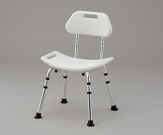 アズワン 高さ調節機能付きシャワーいす (背付き・座幅515mm) HS4251 1脚(ご注文単位1脚)【直送品】