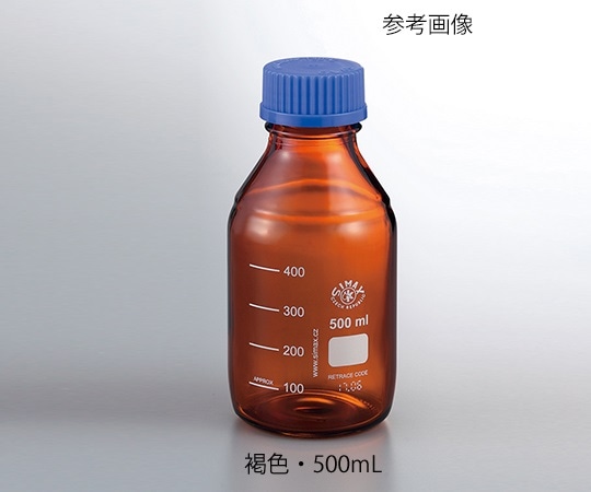 アズワン ネジ口メディウム瓶SCC　褐色　500mL　2070 M/500SCC 1個（ご注文単位1個）【直送品】