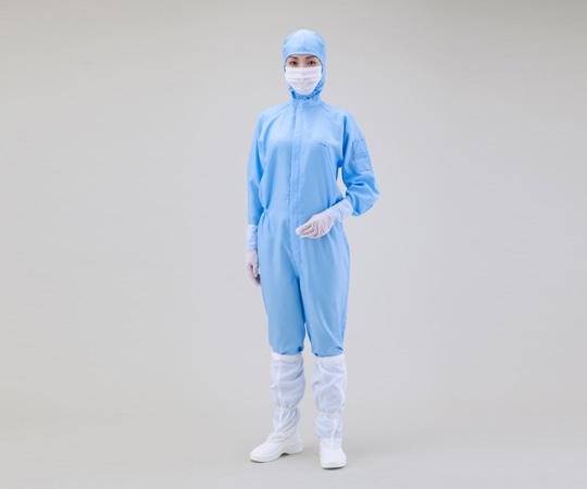 アズワン 無塵衣AS197C　フード付　青　4L　AS197C 4L 1着（ご注文単位1着）【直送品】