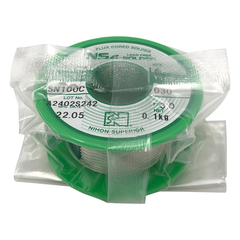 アズワン 鉛フリーやに入りはんだ φ1.6mm SN100C(030)F3 1個(ご注文単位1個)【直送品】
