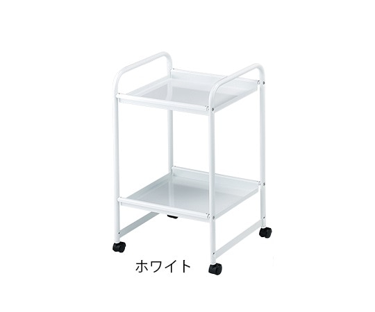 林製作所 スチールワゴン(2段) ホワイト YS-217 1台(ご注文単位1台)【直送品】