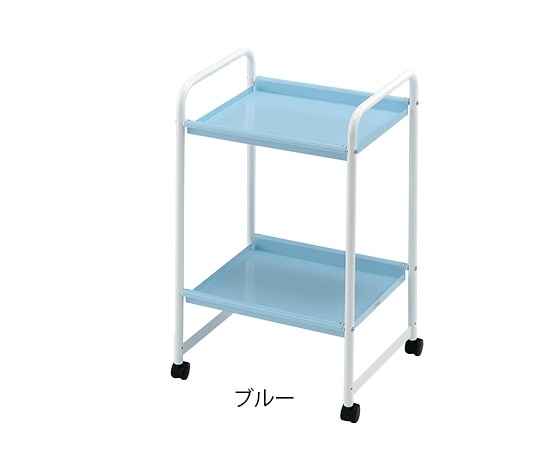 林製作所 スチールワゴン(2段) ブルー YS-218 1台(ご注文単位1台)【直送品】
