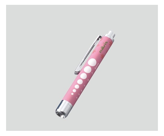 ナビス(アズワン) ラバー調ソフトLEDペンライト(ショート) ピンク×ホワイト 1本(ご注文単位1本)【直送品】