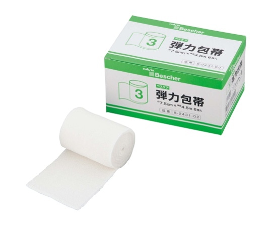 ナビス（アズワン） ベスケア　弾力包帯　3号　6巻入　 1箱（ご注文単位1箱）【直送品】