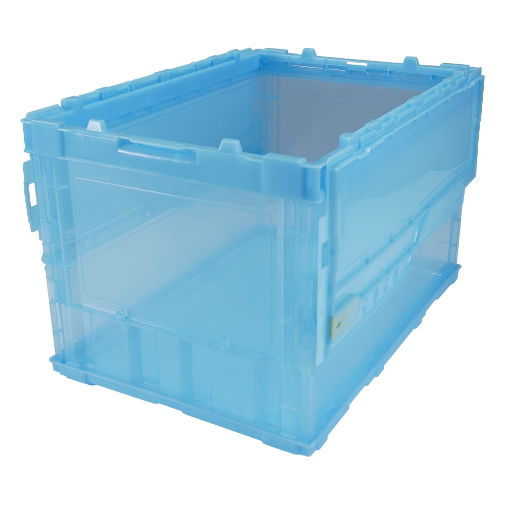 トラスコ中山 スケルトンカラーオリコン ブルー フタ有り TSK-C50B 1個(ご注文単位1個)【直送品】