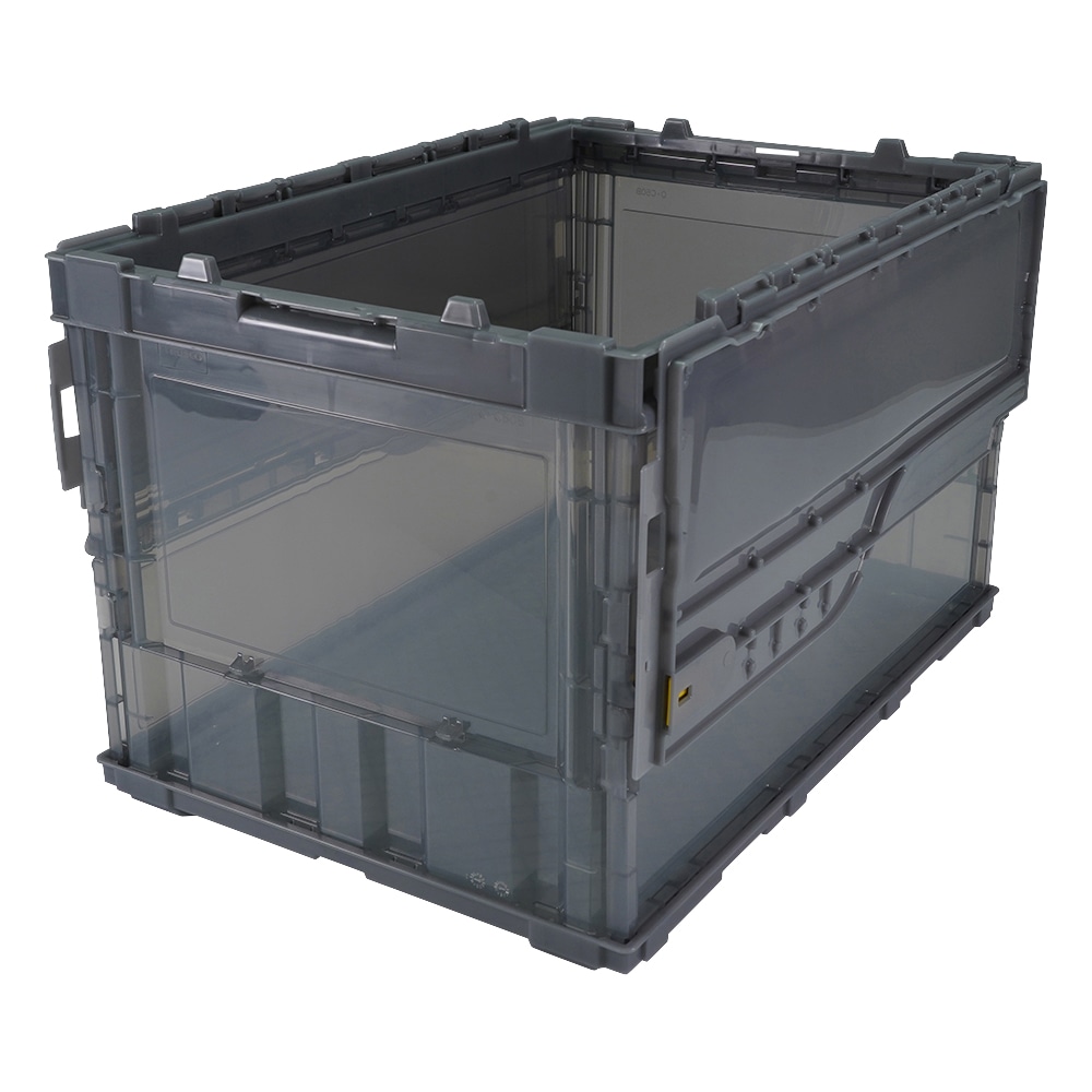 トラスコ中山 スケルトンカラーオリコン ブラック フタ有り TSK-C50B 1個(ご注文単位1個)【直送品】