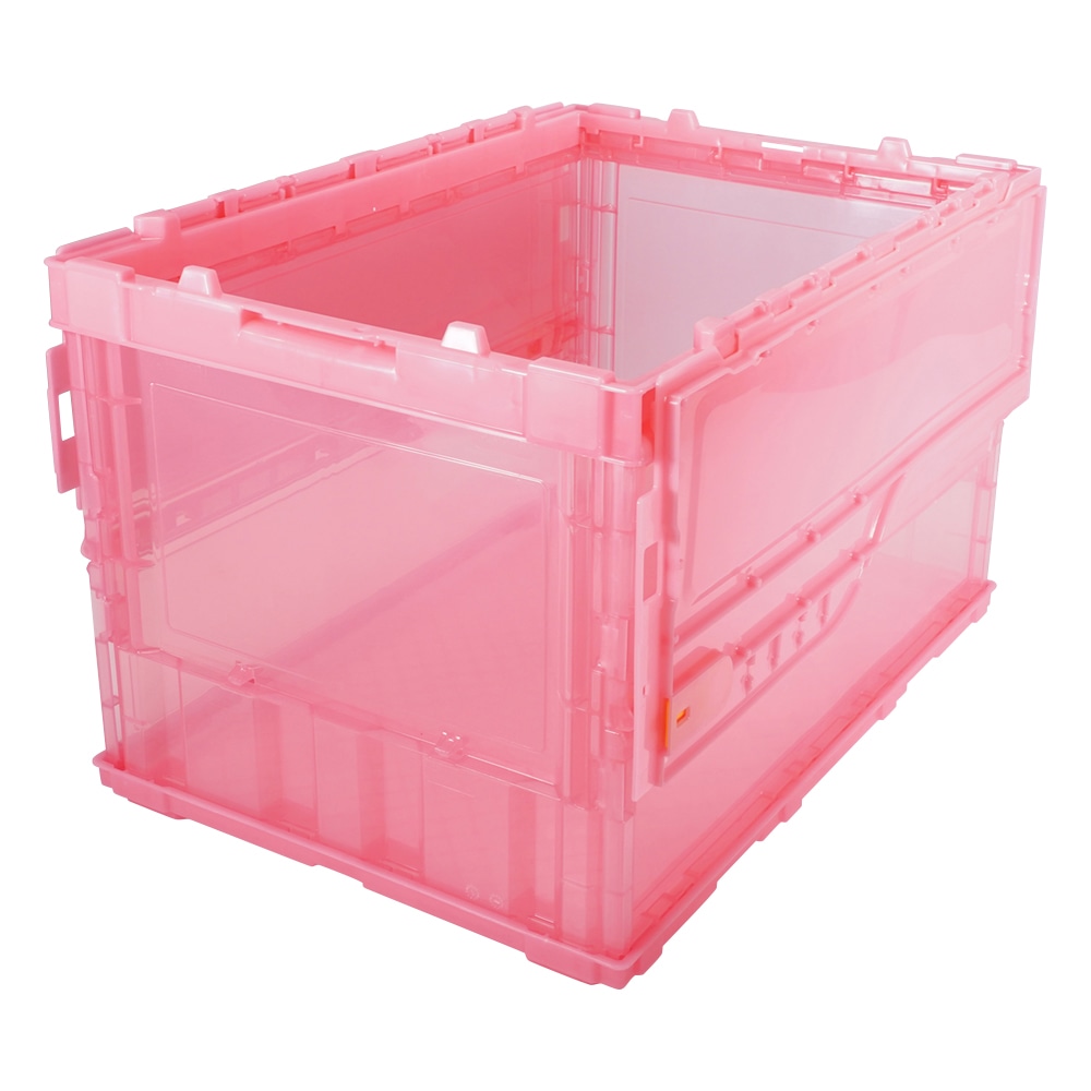 トラスコ中山 スケルトンカラーオリコン レッド フタ有り TSK-C50B 1個(ご注文単位1個)【直送品】