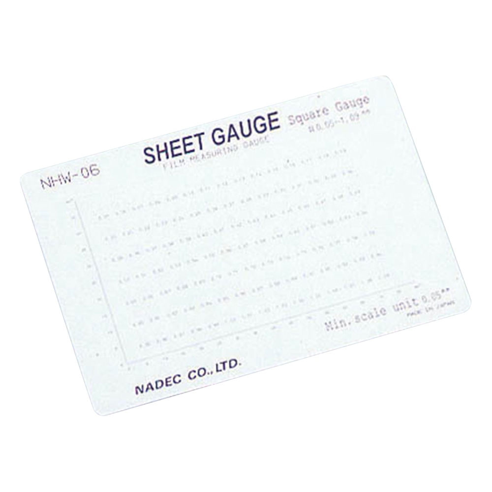 ナディック 顕微鏡用スケール(シートゲージ) スクエアゲージ NHW-06 1個(ご注文単位1個)【直送品】