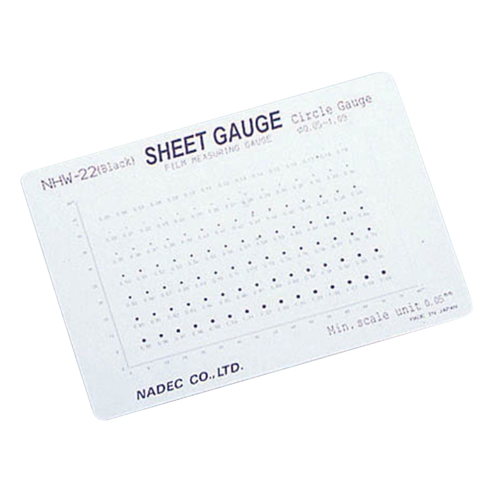 ナディック 顕微鏡用スケール(シートゲージ) サークルゲージ NHW-22(black) 1個(ご注文単位1個)【直送品】