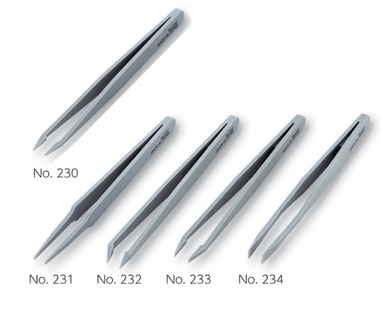 アネックスツール プラスチックピンセット 先丸平 No.234 1本(ご注文単位1本)【直送品】